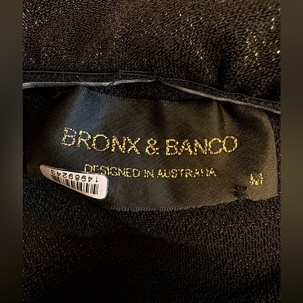 Bronx & Banco Amara Ruched Long Sleeve Off the Shoulder Midi Dress Black M - Picture 6 of 8